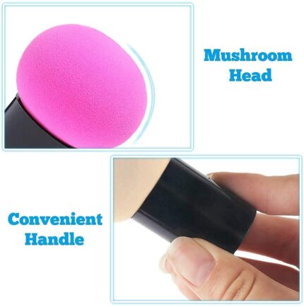 FABify 2‑Piece Multicolour Makeup Kit for Women & Girls | 24‑Shade Mini Palette + Pink Mushroom‑Head Beauty Blender | Portable, Long‑Lasting, Easy‑Clean, Dual‑Use Puff for Liquid & Powder